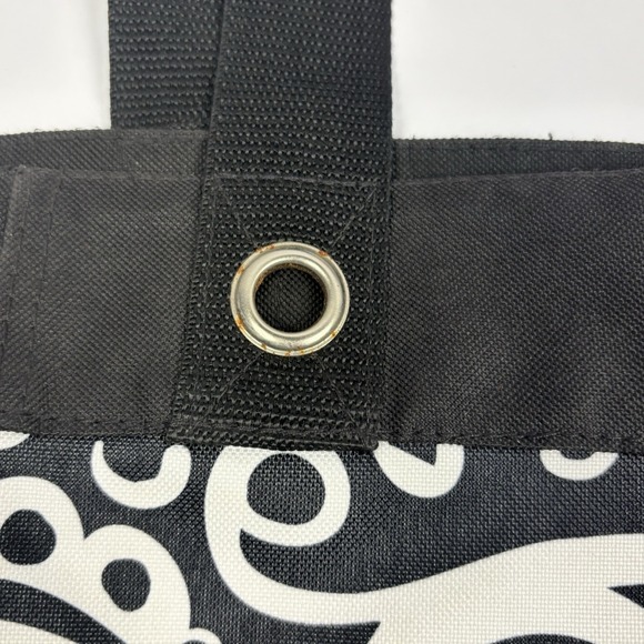 Thirty One Black & White Parisian Pop Tote Bag Paisley Parade 31 - Picture 8 of 13